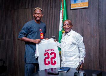 Gov. Alex Otti Welcomes Super Eagles Player Kenneth Omeruo, Promises Strong Partnership on Youth Development