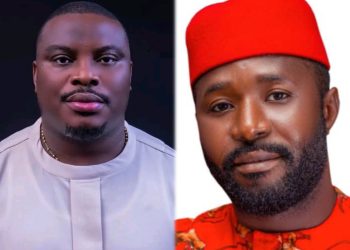 Chief Uchechukwu Udeji (Nwa Ghana) Commiserates with Mayor Lucky Igbokwe (Don Lulu) Over the Passing of His Mother