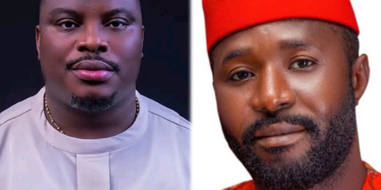 Chief Uchechukwu Udeji (Nwa Ghana) Commiserates with Mayor Lucky Igbokwe (Don Lulu) Over the Passing of His Mother