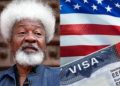 BREAKING: U.S. Embassy Defends Wole Soyinka’s Visa Revocation, Says Visa Is a Privilege, Not a Right