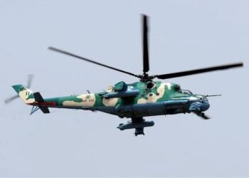 BREAKING: Nigerian Army Helicopter Sighted Over Umuahia