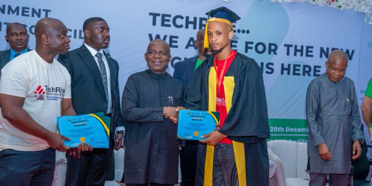 Gov. Otti Approves Automatic Employment for 50 Outstanding TechRise Graduates in Abia