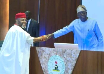 President Tinubu Swears In Victor Ikeji, 36 Commissioners of Federal Character Commission