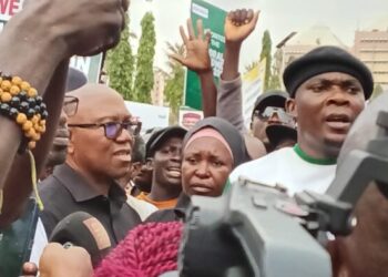 VIDEO: Peter Obi Leads Protest Against Senate Move on Electronic Election Results