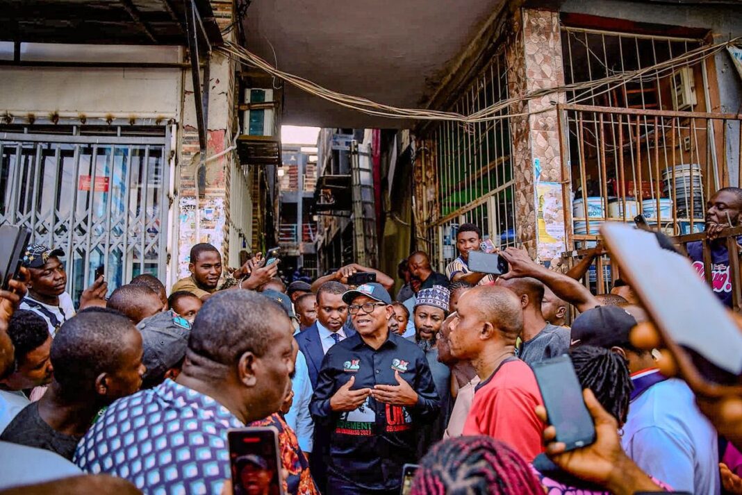 Peter Obi Visits Abuja Fire Victims, Pledges Support to Affected Traders